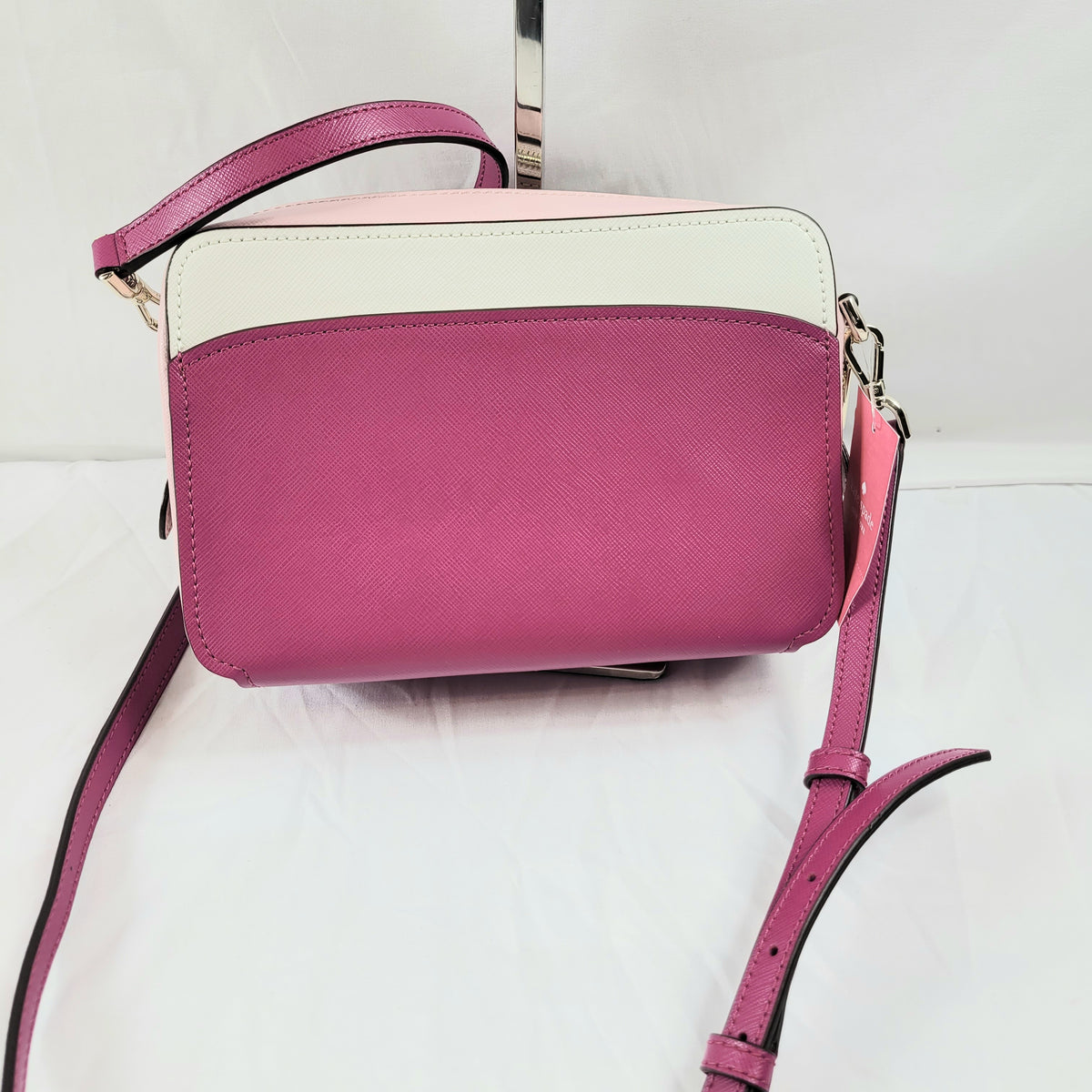 NEW Kate Spade Pink Multi Lauryn Colorblock Leather Camera Crossbody B –  Fin and Mo