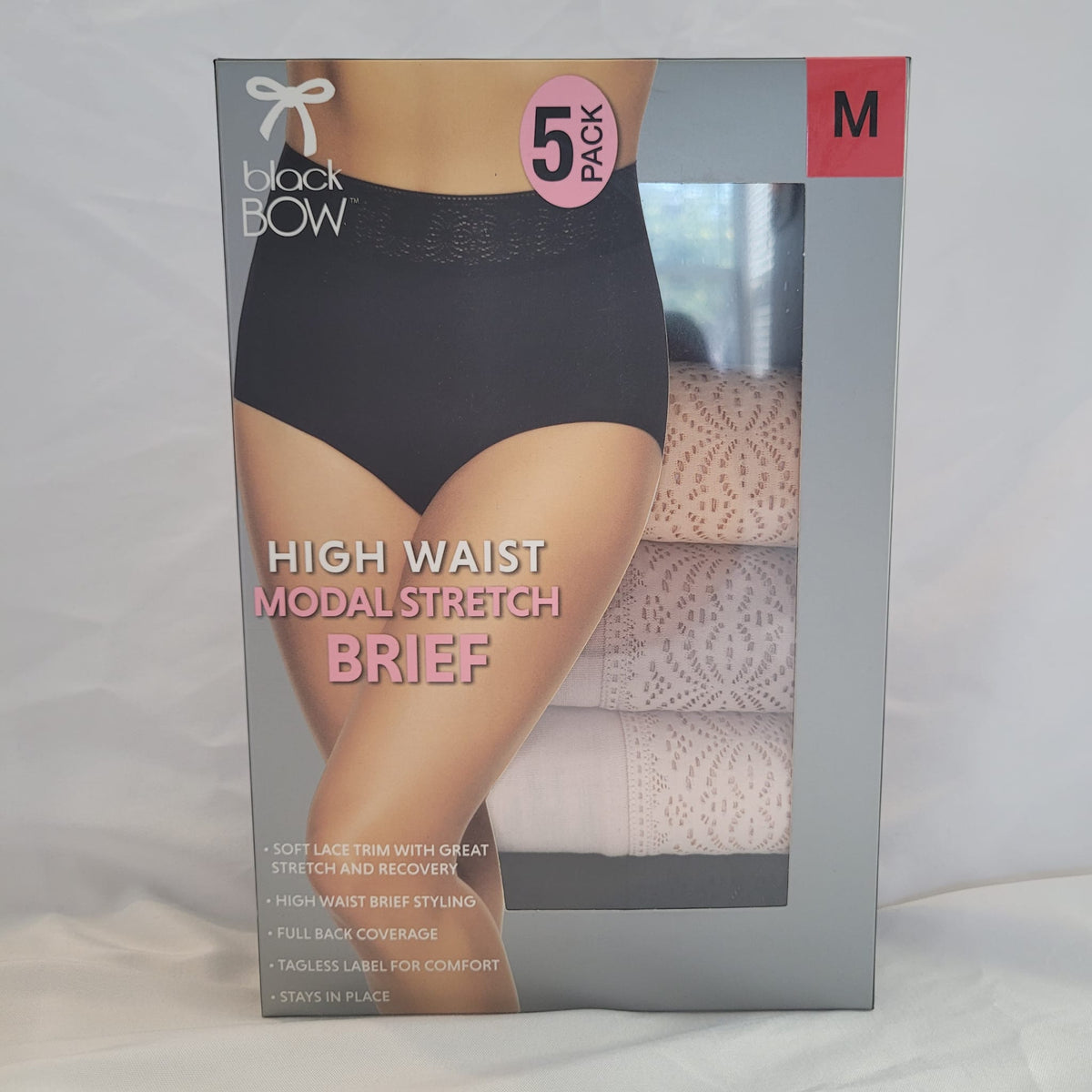 Black Bow Women’s Bikini Style Underwear / 5 Pack