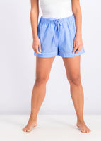 Charter Club   Woven Cotton Pajama Shorts Med Blue L