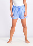 Charter Club   Woven Cotton Pajama Shorts Med Blue M