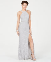 City Studios Allover Lace Imitat Silver 15 Dress Color Silver   15