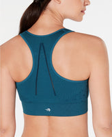 Ideology Seamless Racerback Medium-Impact Bra Teal S