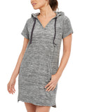 Ideology Terry Hoodie Dress Charcoal Heather S