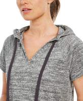 Ideology Terry Hoodie Dress Charcoal Heather S