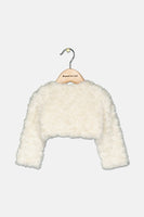 Bonnie Baby Baby-Girls Infant Faux Fur Jacket  Ivory 24 months