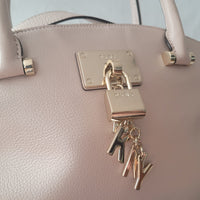 DKNY Elissa Top-Zip Pebble Satchel Iconic Rose Blush/Gold (Other) MSRP$268