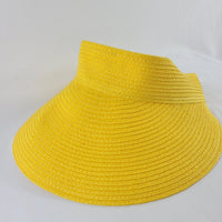 Inc International Concepts Solid Straw Visor Yellow One Size