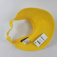 Inc International Concepts Solid Straw Visor Yellow One Size