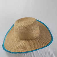 I.N.C. International  Pop Fray Edge Floppy Hat Turquoise