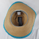 I.N.C. International  Pop Fray Edge Floppy Hat Turquoise