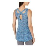 Ideology Space-Dyed Cutout-Back Tank To Coastal Aqua L