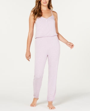 Alfani Knit Pajama Jumpsuit  Lilac Petal Heather M