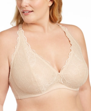 Inc International Concepts Lace Halter-Back Bralette Plus Beige 2X