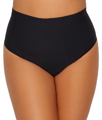 Maidenform Flexees Tame Your Tummy Tailored Thong Black 2X