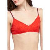 Dkny Tt Mesh Bralette Basic  Red Dot A OR SMALL