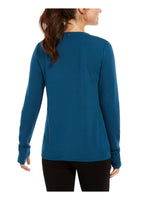 Ideology Ruched-Front Top Aquatic Teal XL