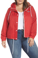 Levi's Trendy Plus Size Active Rain Slicker Jacket Red 2X