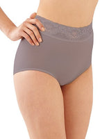 Bali Lacy Skamp Brief Panty Warm Steel 1 & 3-Packs Sz 5 (Style 2744)