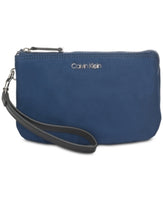 Calvin Klein Cosmetic Pouch Navy/Silver Blue  MSRP$68