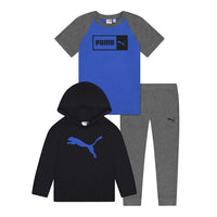 PUMA Youth 3-piece Set, Blue YSM (6-8)