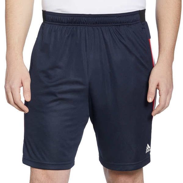 Adidas Aeroready Men Active Shorts With Zipper Pockets Blue S