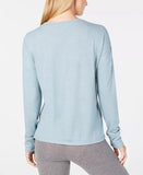 Alfani Brushed Hacci Knit Pajama Top Turq/Aqua  M