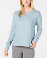 Alfani Brushed Hacci Knit Pajama Top Turq/Aqua  M