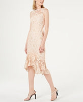calvin klein pink lace dress Calvin Klein Size 2 Sheath Dress Hot Pink Lace Sleeveless Career High Neck Work