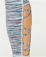 Ideology Space-Dyed Cutout Leggings- Crystal Mist  L