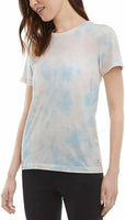 Danskin Womens Tie Dye Tee Shirt Blue Wonder combo Large