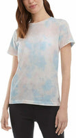 Danskin Womens Tie Dye Tee Shirt Blue Wonder combo Large