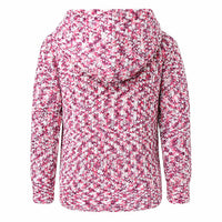 DKNY Youth Girls Chenille Pullover Hoodie Sweater Pink