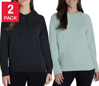 Eddie Bauer Ladies Crewneck & Hoodie, 2-pack Black/Ocean M