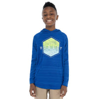 Hurley Youth Hooded Long Sleeve Tee Blue YXL