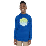 Hurley Youth Hooded Long Sleeve Tee Blue YXL