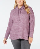 Ideology Plus Size Cowl-Neck Tulip-Hem Tunic Winter Bloom