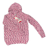 DKNY Youth Girls Chenille Pullover Hoodie Sweater Pink