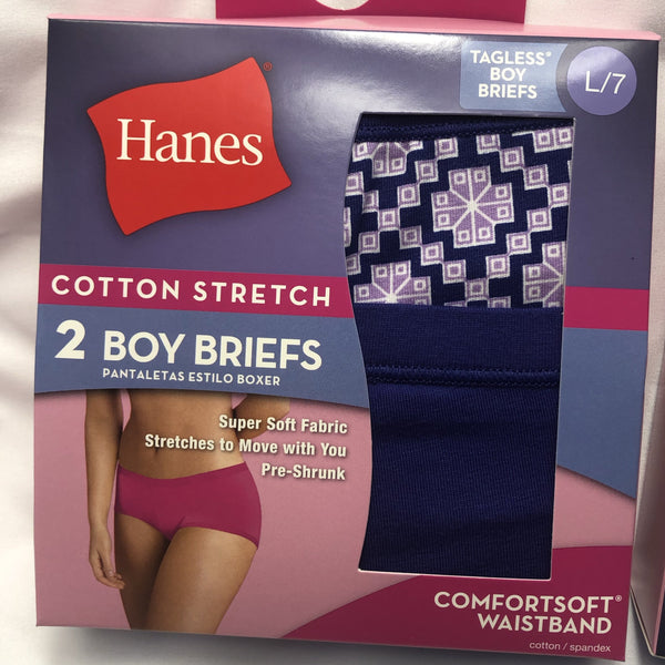 Hanes Women'S 3 Pack Comfortsoft Cotton Stretch Boy Brief