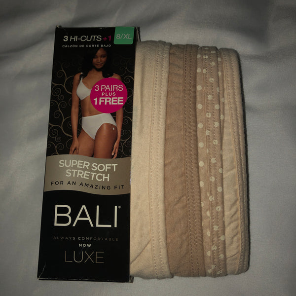 Bali 3+1 Bonus Pack Comfort Luxe Hicut Panties Assorted Sz 6 (K883B6) –  Shamrock Apparel