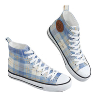 Shamrock Athletics Women Canvas Shoes Light Blue Plaid