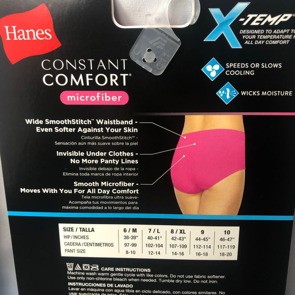 Hanes Women's 3 Pack Constant Comfort Microfiber Boyshort Assorted