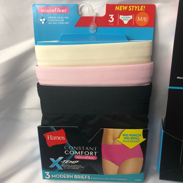 Hanes 10 Pack Briefs Underwear Women's Microfiber Cool Comfort Panties Tag  Free