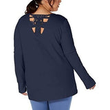 Ideology Plus Crochet-Back Top- Indigo Sea  3X