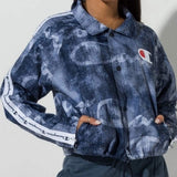 Champion C Life Womens Printed Crop Jacket Navy  2XL