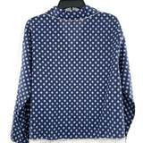 Charter Club Plus  Notch Collar Pajama Top navy 3X