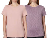 Mondetta Ladies' Fitted Cut Tee Shirts 2-Pack Pink